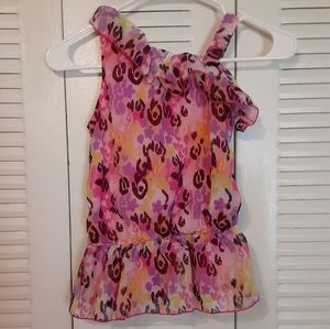 Piper pink leopard asymmetrical blouse